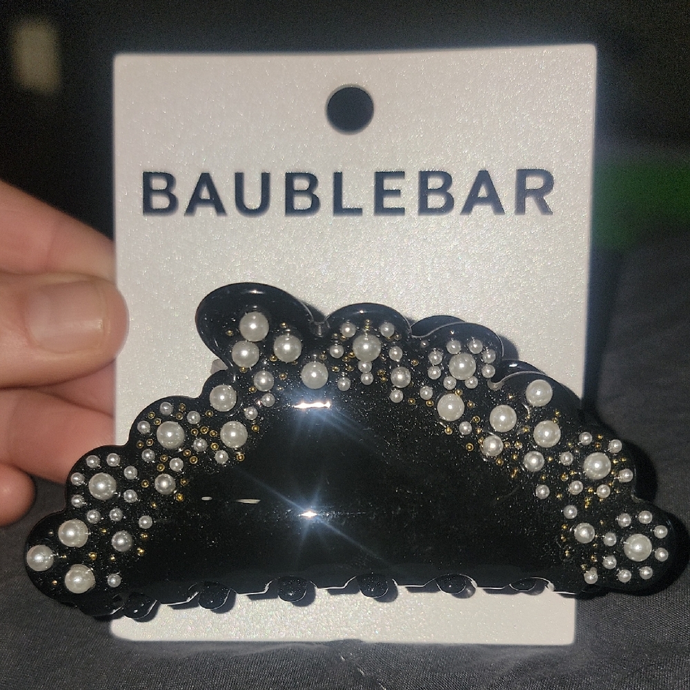 BaubleBar Black and White Pearl Hair Accessory